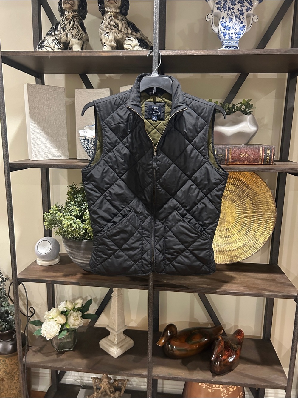 J. Crew small Quilted Sleeveless Vest - Black
